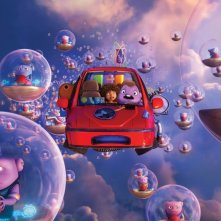 Home - A casa: la piccola Oh con i suoi amici alieni in una scena del film d'animazione targato Dreamworks