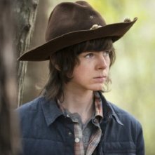 The Walking Dead: Chandler Riggs in una scena dell'episodio intitolato Try