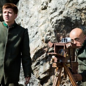 Soldato semplice: Paolo Cevoli in una scena del film con il giovane Antonio Orefice