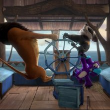 Ooops! Ho perso l'arca: Hazel, Dave e il Leone in una scena del film animato