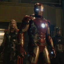 Avengers: Age of Ultron - Una foto di Thor, Iron Man e Captain America