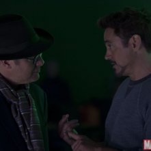 Avengers: Age of Ultron - James Spader e Robert Downey Jr. sul set