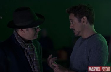 Avengers: Age of Ultron - James Spader e Robert Downey Jr. sul set