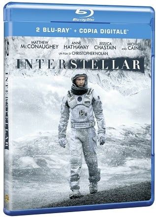 La cover del blu-ray di Interstellar