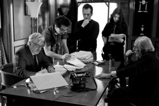 Il ragazzo della Giudecca: Luigi Diberti con Alfonso Bergamo e Giancarlo Giannini in un'immagine dal set