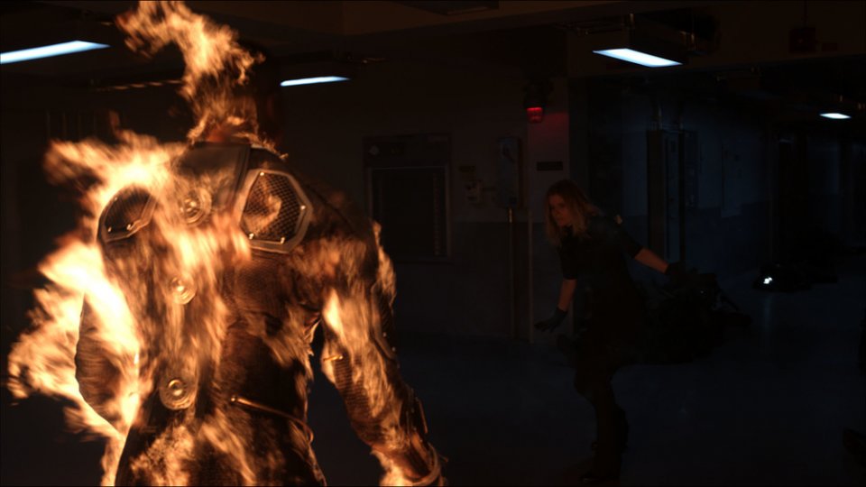 Fantastic 4 - I Fantastici Quattro: la Torcia Umana prende fuoco di fronte a Kate Mara