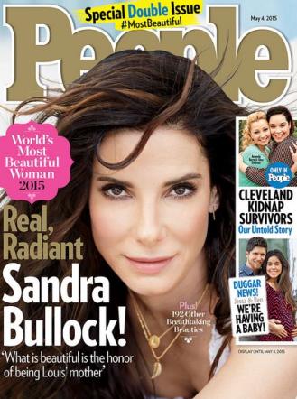 La copertina di People dedicata a Sandra Bullock, eletta la donna più bella del 2015
