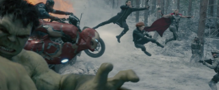 Avengers: Age of Ultron - Un momento di una spettacolare sequenza d'azione