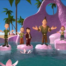 I 7 Nani: una colorata scena di gruppo tratta dal film d'animazione