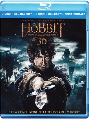 La cover del blu-ray di Lo Hobbit: la battaglia delle Cinque Armate