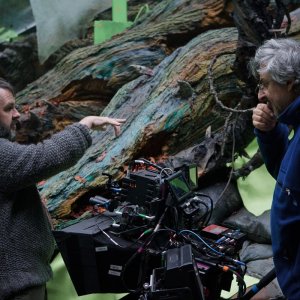 Lo Hobbit: un viaggio inaspettato - Peter Jackson col direttore della fotografia Andrew Lesnie