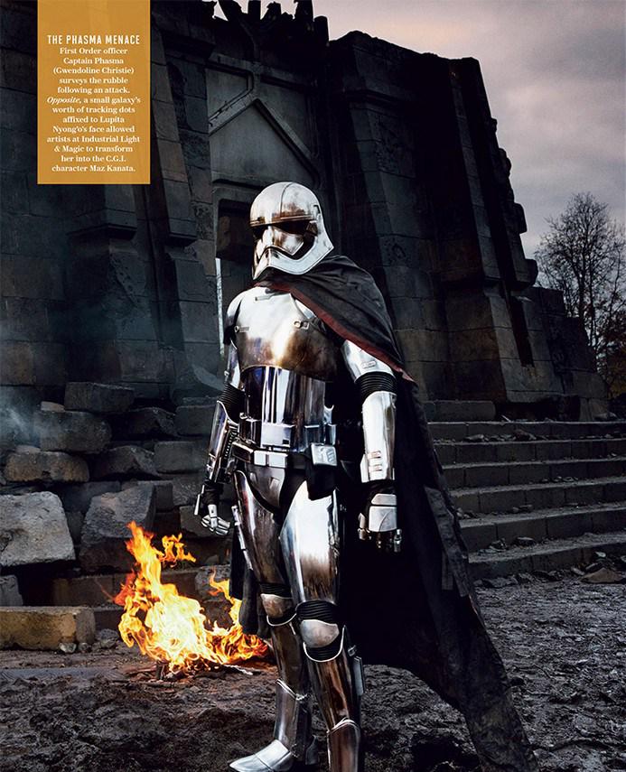 Star Wars: Episodio VII - Il Risveglio della Forza: Gwendoline Christie in un'immagine del magazine Vanity Fair