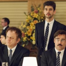 The Lobster: John C. Reilly,  Ben Whishaw e Colin Farrell in una scena del film