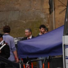 Inferno: Fortunato Cerlino e Omar Sy fuori da Palazzo Vecchio