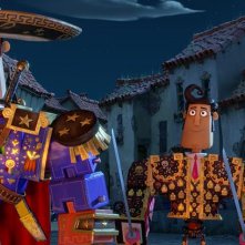 Il Libro della Vita: Joaquin con Manolo e Maria in una scena del film