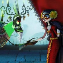 Il Libro della Vita: la Regina Morte e Xibalba in una scena del film