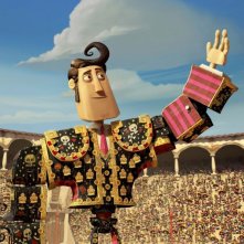 Il Libro della Vita: Manolo saluta la folla in una scena del film