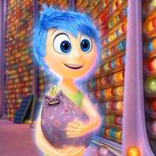 Inside Out: il sorriso di Gioia in una scena del film d'animazione