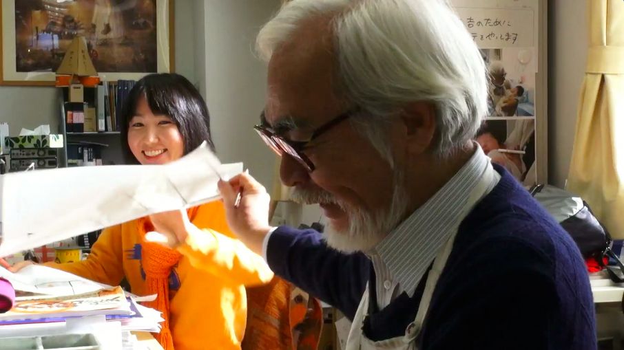 Il Regno dei Sogni e della Follia: il grande Hayao Miyazaki insieme alla regista Mami Sunada sul set del documentario