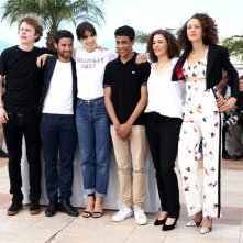 Cannes 2015 - Norman Thavaud, Abdel Addala, Maiwenn, Nabil Kechouhen, Amanda Added, e Chrystele Saint Louis Augustin al photocall di Mon Roi