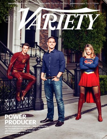 La copertina di Variety con Grant Gustin, Greg Berlanti e Melissa Benoist
