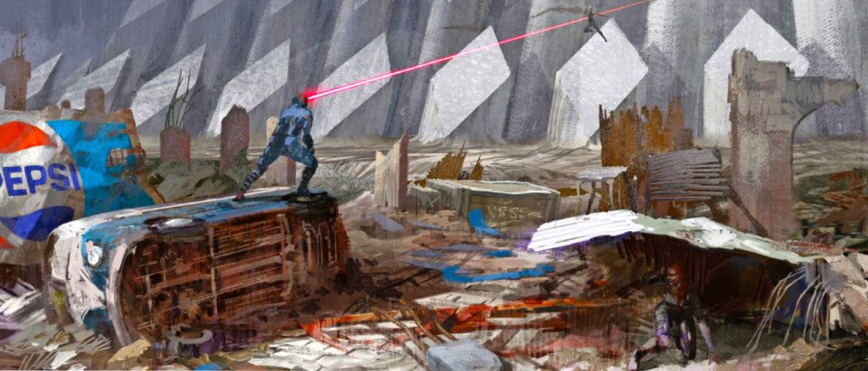 X-Men: Apocalypse - Cyclope e Tempesta si sfidano in un concept art