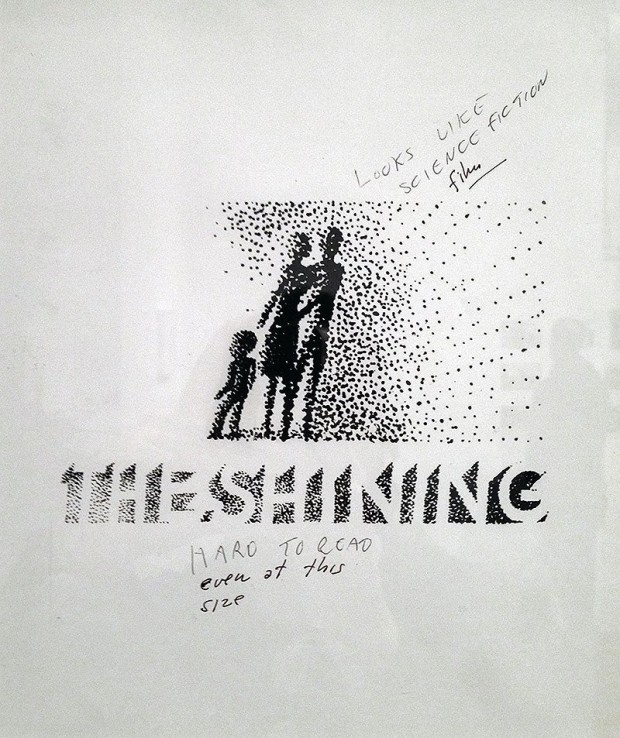 Shining - bozza del manifesto firmata da S. Bass con note di Kubrick