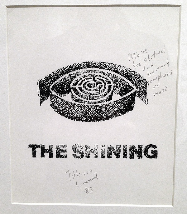 Shining - bozza del poster firmata da S. Bass con note del regista