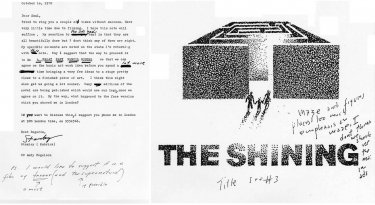 Shining - bozza manifesto di Saul Bass con note di Kubrick