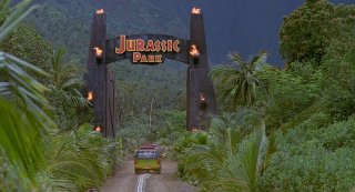 Una scena di Jurassic Park