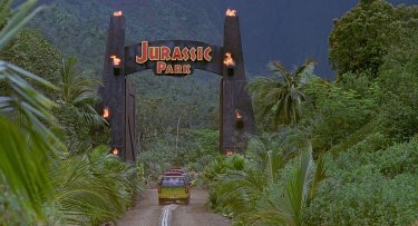 Una scena di Jurassic Park