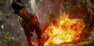 Jurassic World: l'Indominus Rex in una scena del trailer