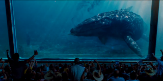 Jurassic World: un'immagine del Mosasauro