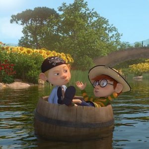 Albert e il diamante magico: Albert e Egon si rilassano in barca in una scena del film