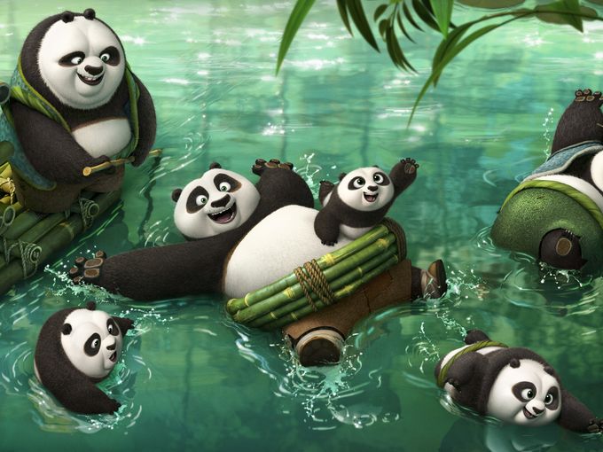 Kung Fu Panda 3: una simpatica immagine ambientata nel villaggio dei panda