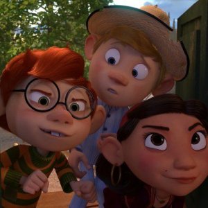 Albert e il diamante magico: Albert con Egon e Jumilla in una scena del film animato