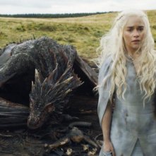 Il trono di spade: Daenerys (Emilia Clarke) e Drogon in Mother's Mercy