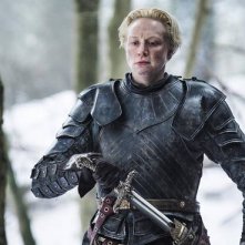 Il trono di spade: l'attrice Gwendoline Christie in una scena del season finale