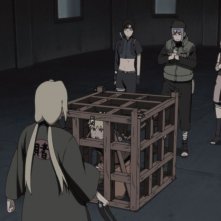 Naruto - Il film: La prigione insanguinata, Naruto in 'gabbia' in una scena del film