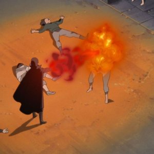 Naruto - Il film: La prigione insanguinata, una scena d'azione del film animato