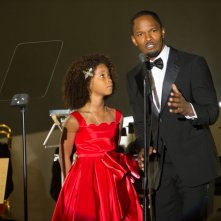 Annie - La felicità è contagiosa: Jamie Foxx e Quvenzhané Wallis in un'immagine del film