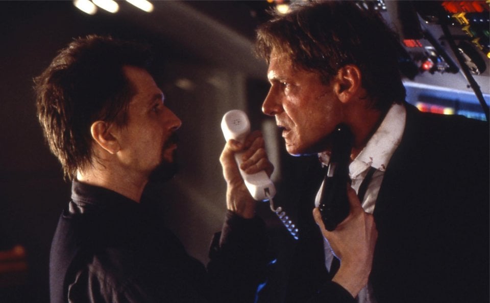 Gary Oldman e Harrison Ford in Air Force One