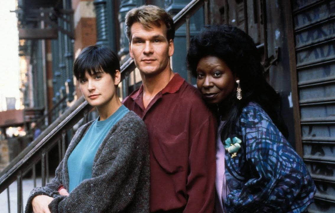 Demi Moore, Patrick Swayze e Whoopi Goldberg sul set di Ghost - Fantasma