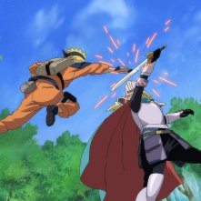 Naruto - Il film: La Leggenda della Pietra Gelel, una scena di combattimento tratta dal film d'animazione