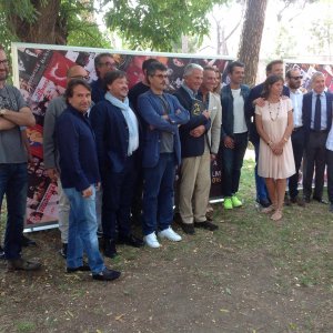 Foto di gruppo alla presentazione del listino Medusa 2015-2016