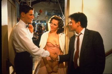 Ritorno al futuro: Michael J. Fox con Crispin Glover e Lea Thompson in una scena del film