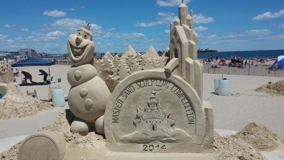 Frozen, scultura di sabbia