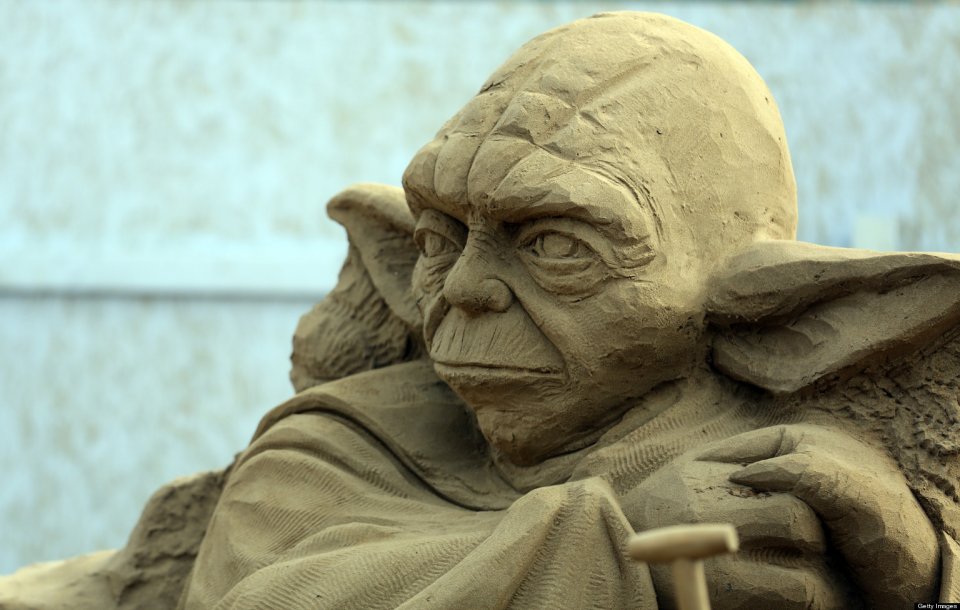 Star Wars, scultura di sabbia