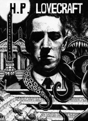 Un'illustrazione ispirata a H.P. Lovecraft