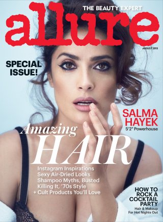 Salma Hayek sulla cover di Allure (agosto 2015)